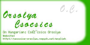 orsolya csocsics business card